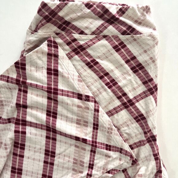 Soma Cool Nights Pajama Pants Medium Short Wide Leg Plaid Pockets Lounge Comfy - Picture 1 of 7
